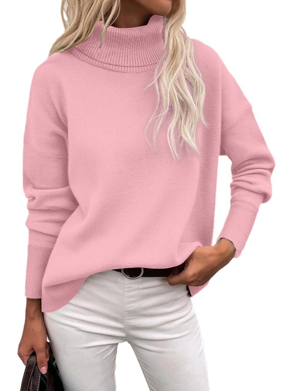 Cozy Chunky Knitted Turtleneck Sweater for Women - Fall Winter Essential
